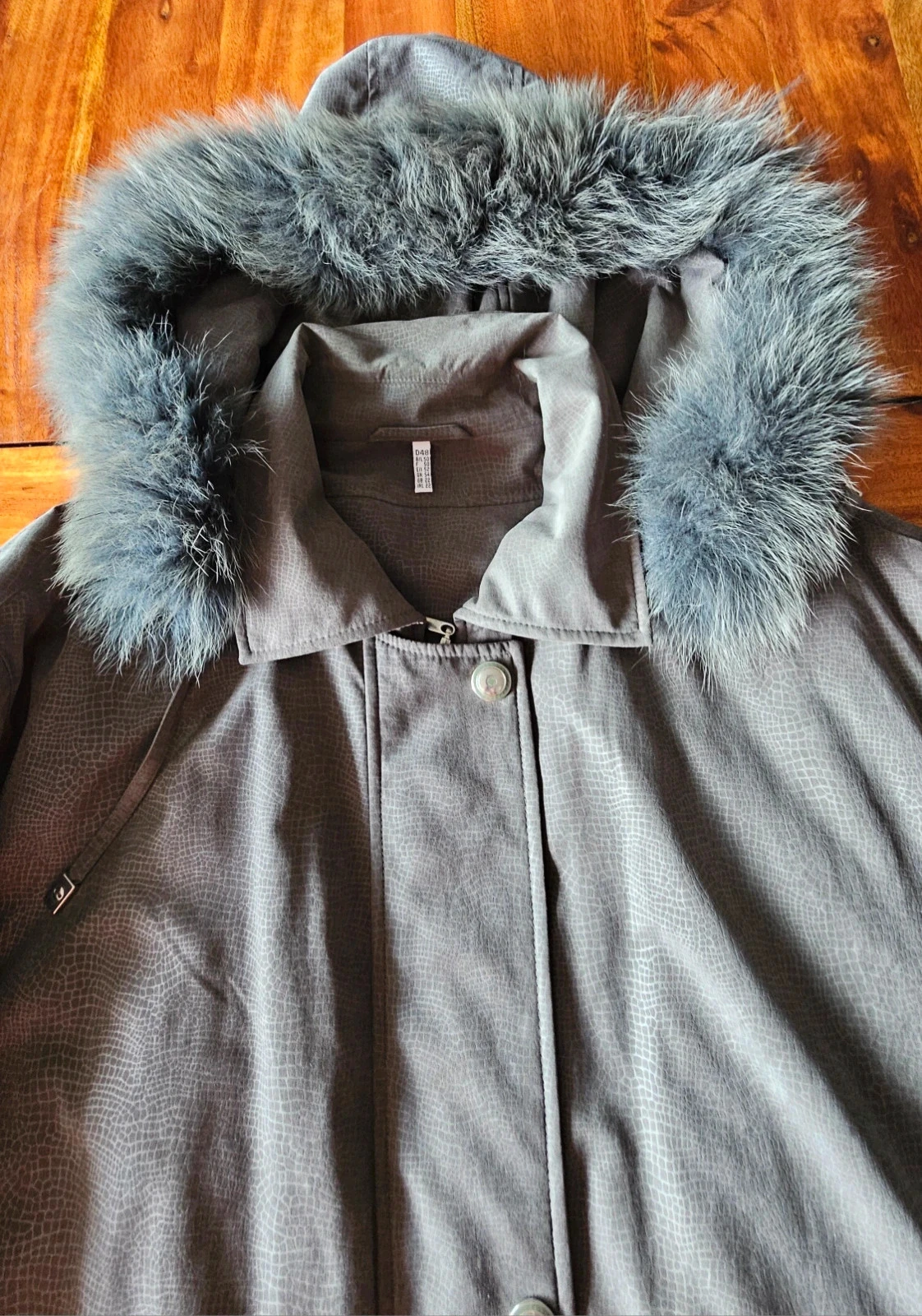 Parka femme mi-longue verte à capuche avec fausse fourrure amovible – veste d'hiver élégante – photo 3